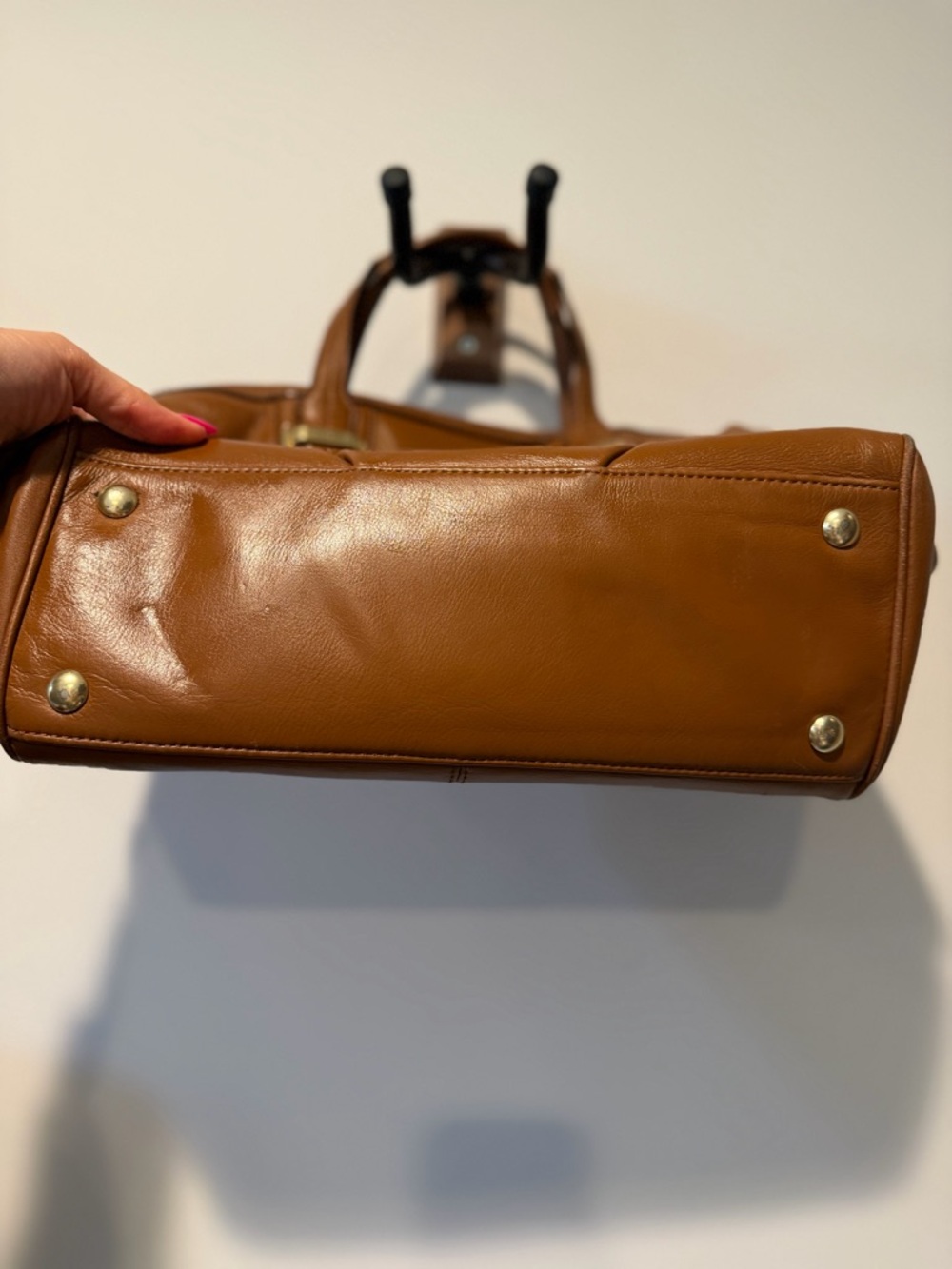 Coach Tan Taylor satchel with Cream Lining - Picture 6 of 6